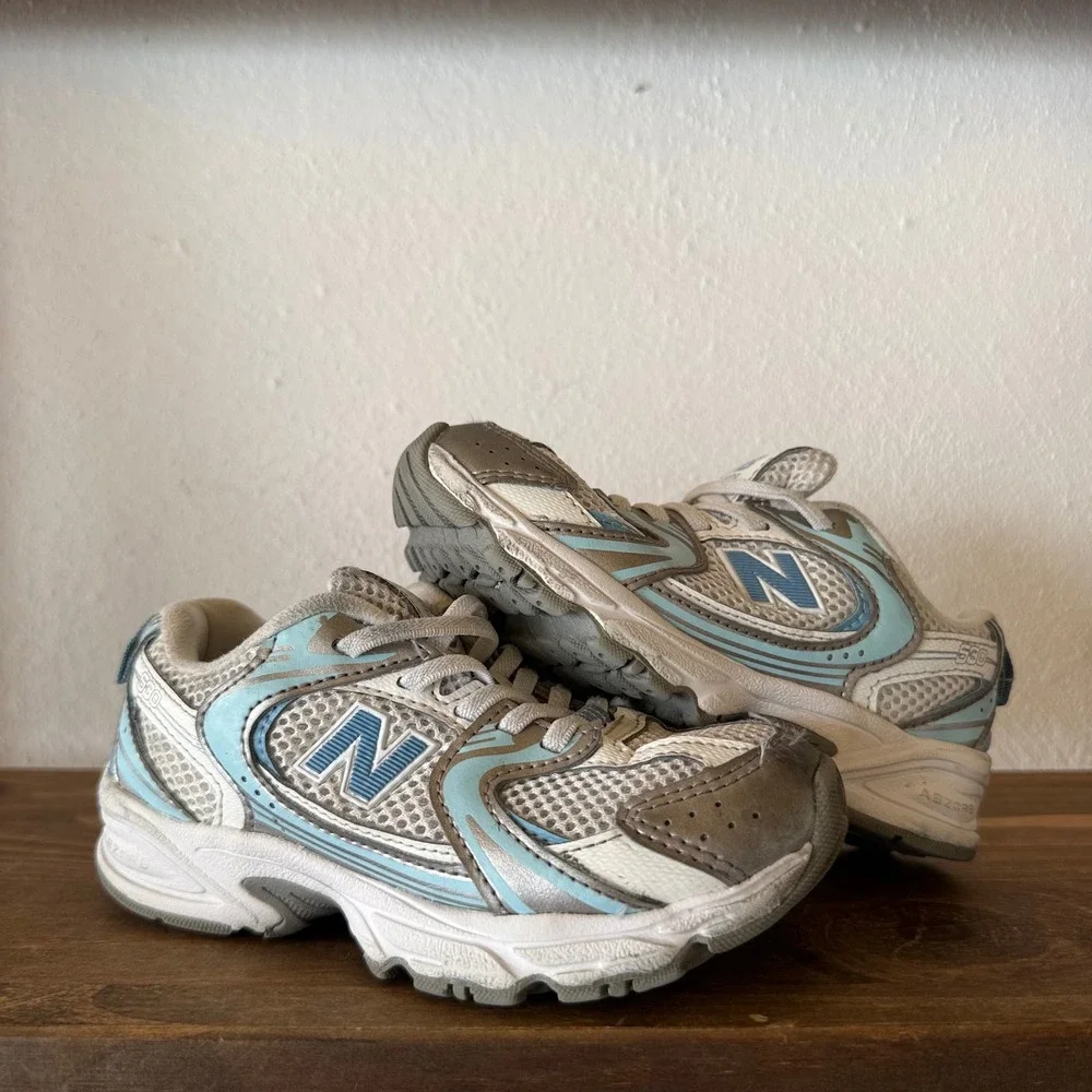 Lot of 2 Kids Sneakers Size 11 New Balance 530 & Skechers Sport Rainbow Shoes